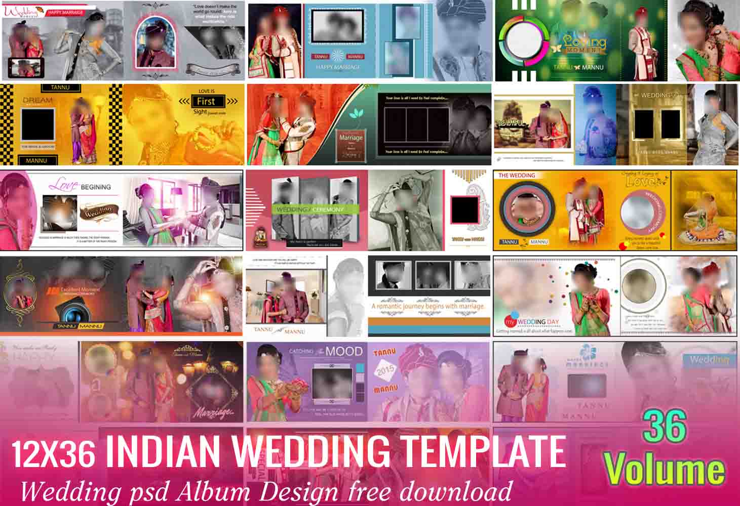 12x36India wedding Template