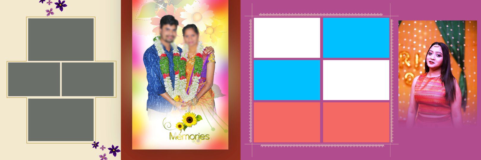 south indian wedding, album design psd free download